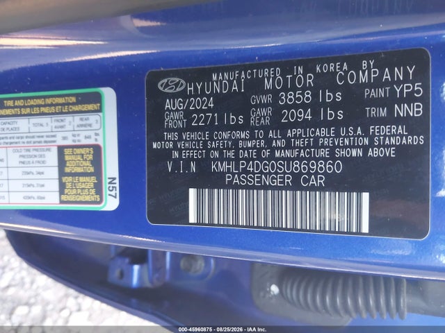 Hyundai Elantra Limited 2025 KMHLP4DG0SU869860 Image 9