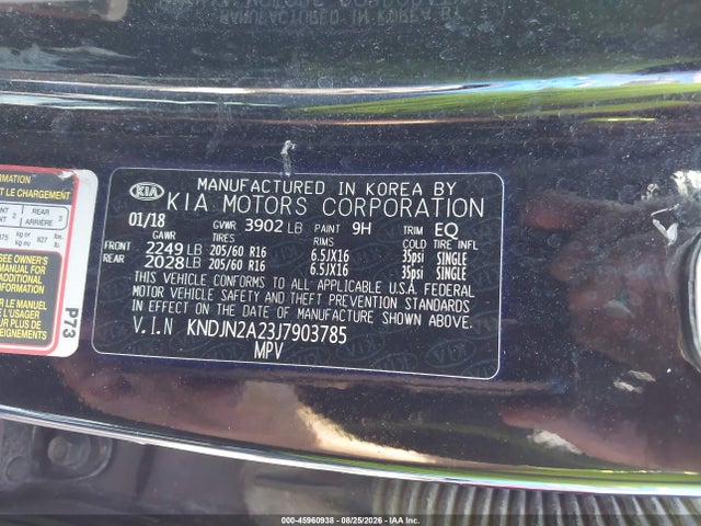 Продаж на аукціоні авто 2018 Kia Soul, vin: KNDJN2A23J7903785, номер лоту: 45960938