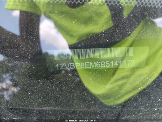 45961068 :رقم المزاد ، 1ZVBP8EM6B5141172 vin ، 2011 Ford Mustang V6 Premium مزاد بيع