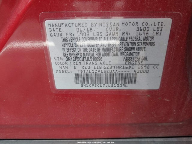 Nissan KICKS SV 2018 3N1CP5CU7JL510096 Image 9
