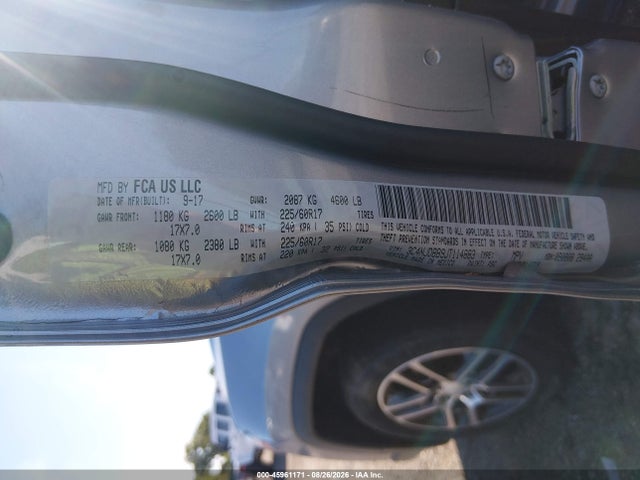 2018 Jeep Compass Latitude 4x4 მანქანა იყიდება აუქციონზე, vin: 3C4NJDBB9JT114883, აუქციონის ნომერი: 45961171