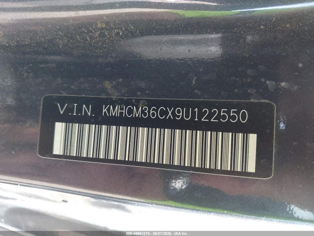 2009 Hyundai Accent Gs მანქანა იყიდება აუქციონზე, vin: KMHCM36CX9U122550, აუქციონის ნომერი: 45961278