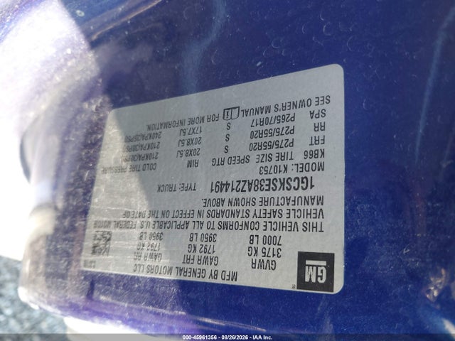 Aukcja sprzedaży 2010 Chevrolet Silverado 1500 Lt, vin: 1GCSKSE38AZ214491, numer aukcji: 45961356