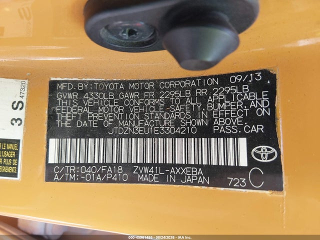 45961455 :رقم المزاد ، JTDZN3EU1E3304210 vin ، 2014 Toyota Prius V Two مزاد بيع