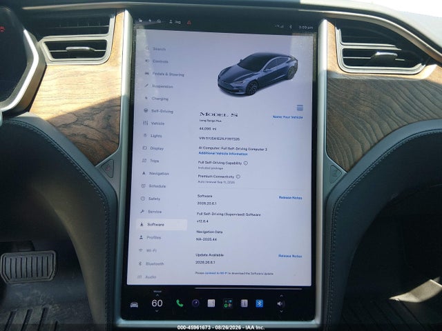 2020 Tesla Model S Long Range Dual Motor All-wheel Drive/long Range Plus Dual Motor All-wheel Drive მანქანა იყიდება აუქციონზე, vin: 5YJSA1E21LF397326, აუქციონის ნომერი: 45961673