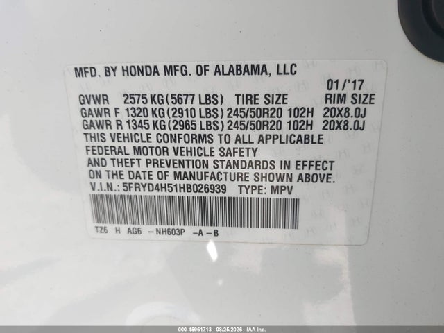 Продажа на аукционе авто 2017 Acura Mdx Technology Package, vin: 5FRYD4H51HB026939, номер лота: 45961713