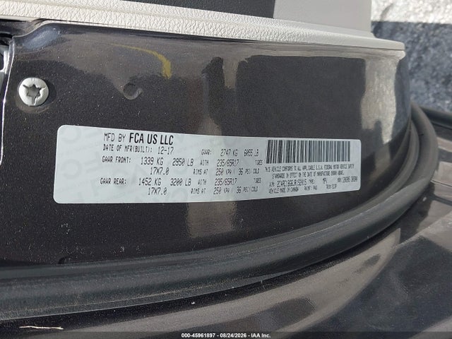 45961897 :رقم المزاد ، 2C4RC1BG6JR152015 vin ، 2018 Chrysler Pacifica Touring L مزاد بيع