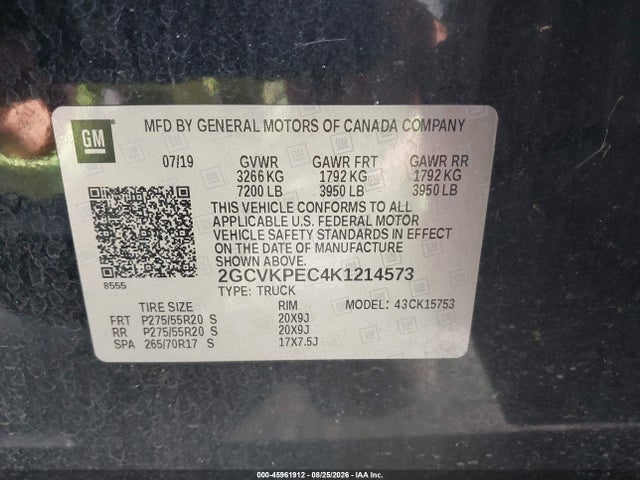 Chevrolet Silverado 1500 Ld Lt 2019 2GCVKPEC4K1214573 Image 9
