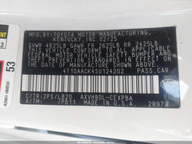 Toyota CAMRY XSE 2025 4T1DAACK4SU124202 Image 9