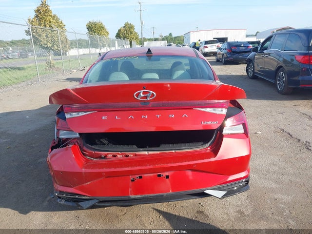 45962105 :رقم المزاد ، KMHLP4AG0NU334164 vin ، 2022 Hyundai Elantra Limited مزاد بيع