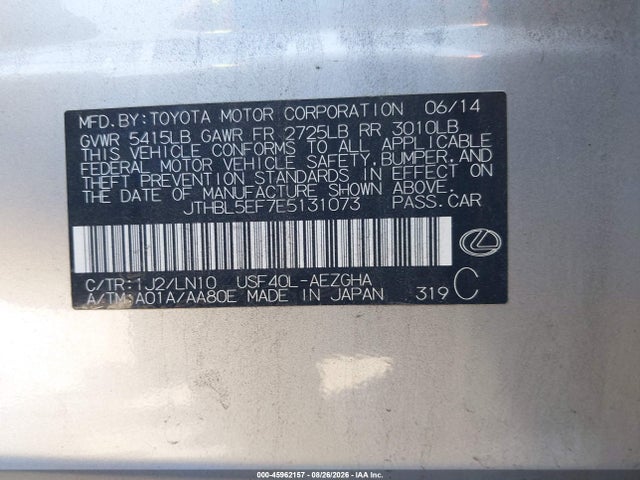 JTHBL5EF7E5131073 Lexus LS 460