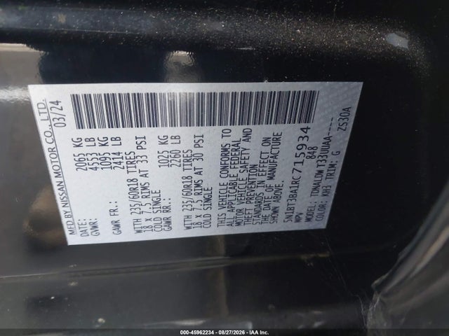 Продаж на аукціоні авто 2024 Nissan Rogue Sv Fwd, vin: 5N1BT3BA1RC715934, номер лоту: 45962234