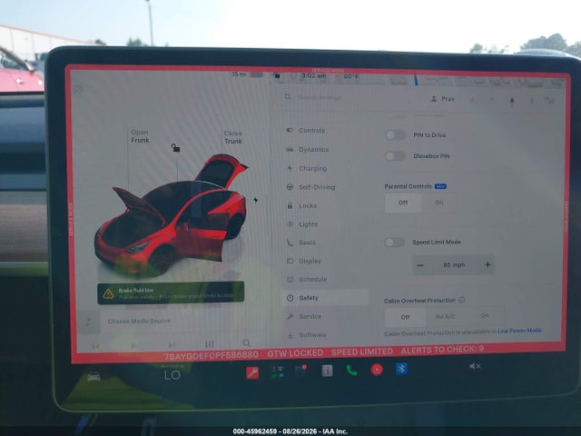 Aukcja sprzedaży 2023 Tesla Model Y Performance Dual Motor All-wheel Drive, vin: 7SAYGDEF0PF586880, numer aukcji: 45962459