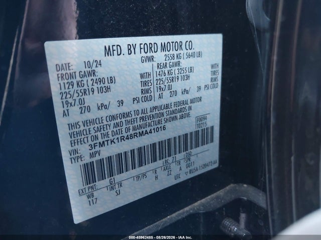 3FMTK1R48RMA41016 Ford Mustang Mach-e Select