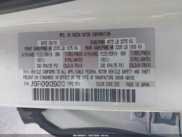 JM3KFADM2K0694310 Mazda Cx-5 Grand Touring