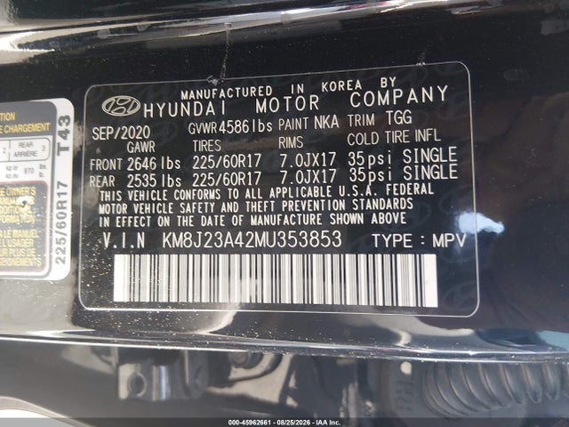 Hyundai TUCSON SE 2021 KM8J23A42MU353853 Image 9