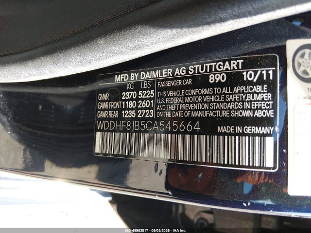 Продажа на аукционе авто 2012 Mercedes-benz E 350 4matic, vin: WDDHF8JB5CA545664, номер лота: 45962817
