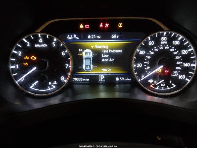 2020 Nissan Murano Sv Fwd მანქანა იყიდება აუქციონზე, vin: 5N1AZ2BJXLN124758, აუქციონის ნომერი: 45962987