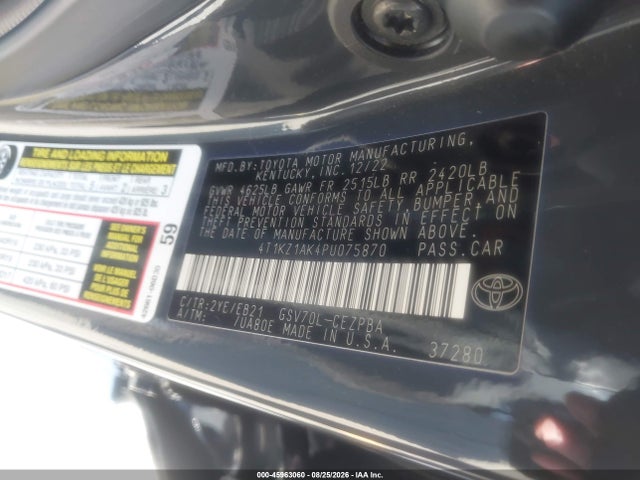 Toyota CAMRY TRD 2023 4T1KZ1AK4PU075870 Image 9