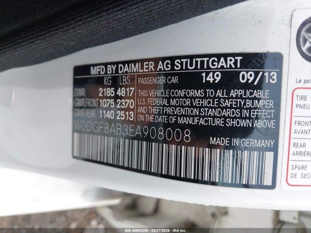 45963290 :رقم المزاد ، WDDGF8AB3EA908008 vin ، 2014 Mercedes-benz C 300 Sport 4matic مزاد بيع