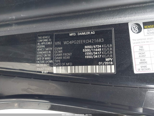 WD4PG2EE9J3421683 Mercedes-Benz Metris