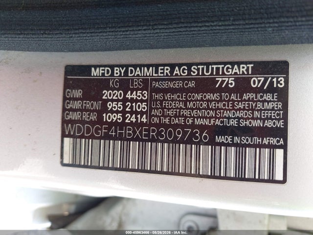 Продажа на аукционе авто 2014 Mercedes-benz C 250 Sport, vin: WDDGF4HBXER309736, номер лота: 45963466