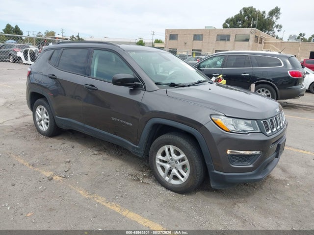 2018 Jeep Compass Sport Fwd მანქანა იყიდება აუქციონზე, vin: 3C4NJCAB6JT368188, აუქციონის ნომერი: 45963501