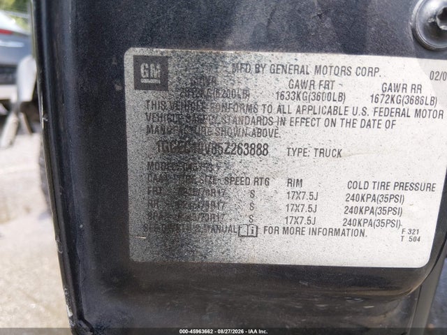 Продаж на аукціоні авто 2005 Chevrolet Silverado 1500 Ls, vin: 1GCEC19V85Z263888, номер лоту: 45963662