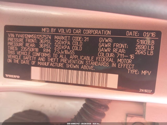 YV4612NM5G1257574 Volvo Xc70 T5 Platinum