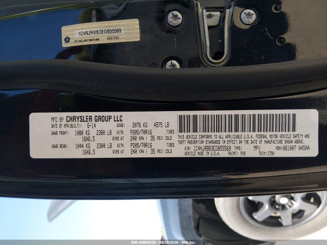 Продажа на аукционе авто 2014 Jeep Patriot Sport, vin: 1C4NJRBB3ED855569, номер лота: 45963828