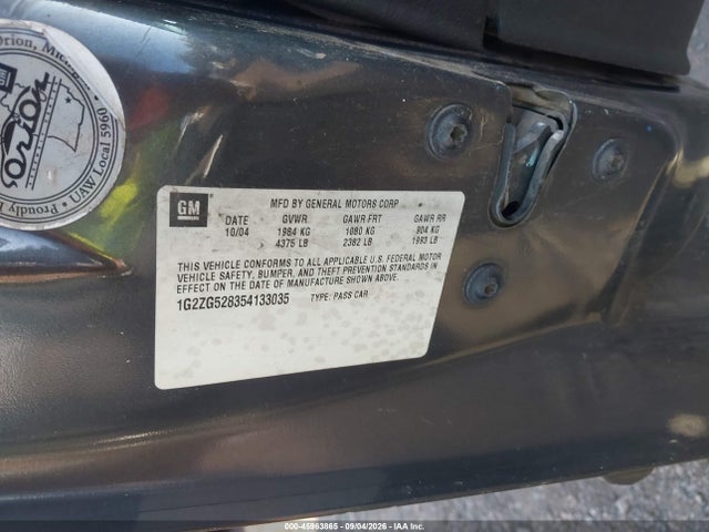 45963865 :رقم المزاد ، 1G2ZG528354133035 vin ، 2005 Pontiac G6 مزاد بيع