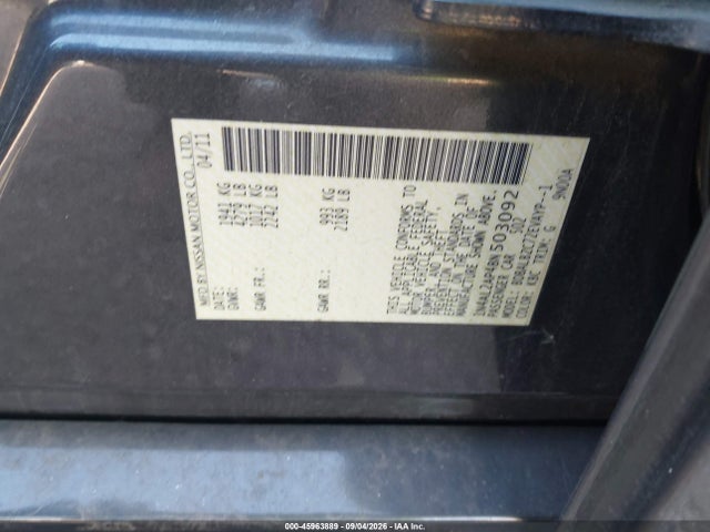 Aukcja sprzedaży 2011 Nissan Altima 2.5 S, vin: 1N4AL2AP4BN503092, numer aukcji: 45963889