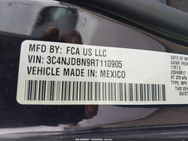 Продаж на аукціоні авто 2024 Jeep Compass Latitude 4x4, vin: 3C4NJDBN9RT110905, номер лоту: 45963941