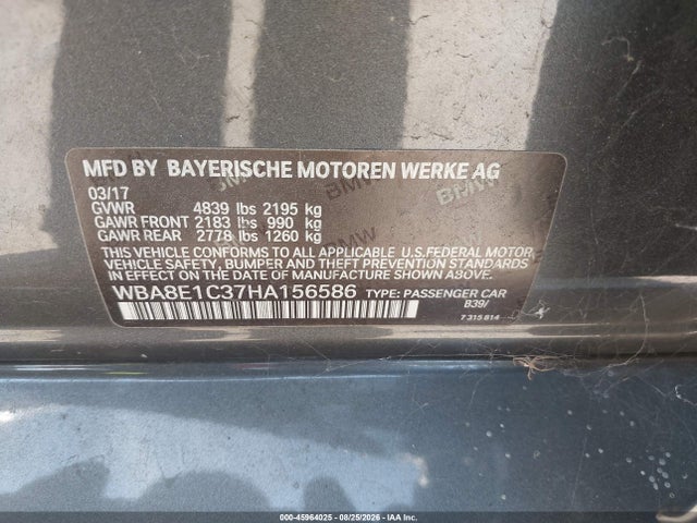 BMW 330e Iperformance 2017 WBA8E1C37HA156586 Image 9