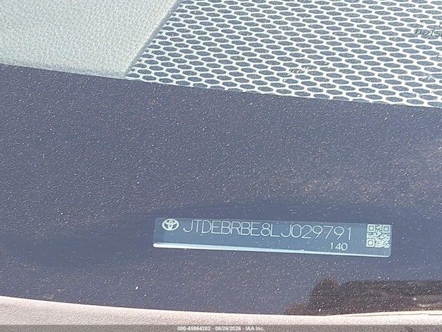 Продажа на аукционе авто 2020 Toyota Corolla Hybrid Le, vin: JTDEBRBE8LJ029791, номер лота: 45964202