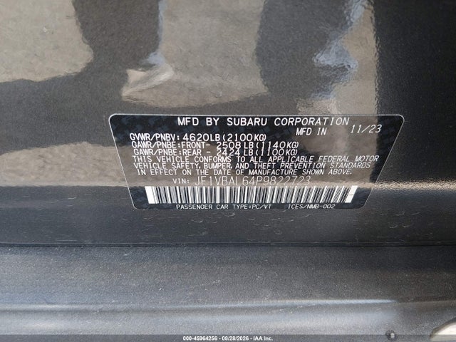 Subaru Wrx Limited 2023 JF1VBAL64P9822723 Image 9