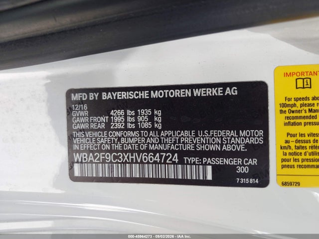 BMW 230I 2017 WBA2F9C3XHV664724 Image 9