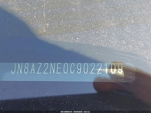 2012 Infiniti Qx56 მანქანა იყიდება აუქციონზე, vin: JN8AZ2NE0C9022109, აუქციონის ნომერი: 45964316