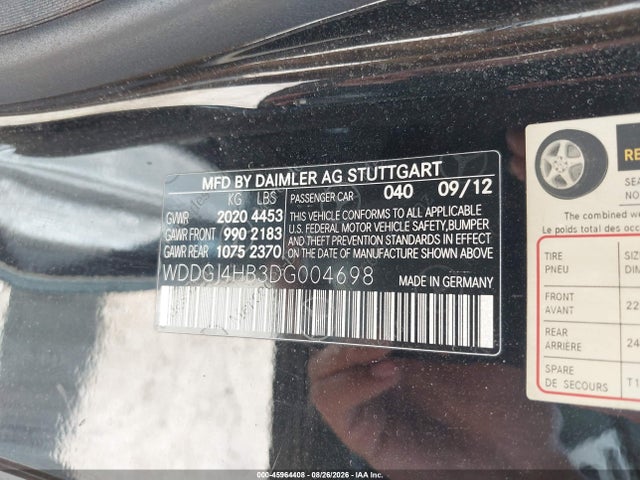 Продажа на аукционе авто 2013 Mercedes-benz C 250, vin: WDDGJ4HB3DG004698, номер лота: 45964408