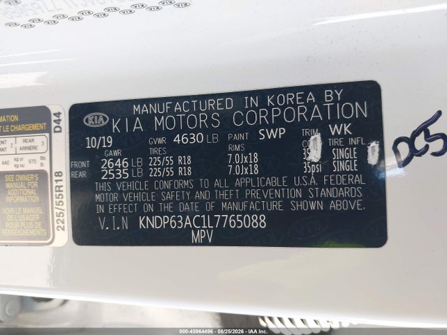 KNDP63AC1L7765088 KIA SPORTAGE S