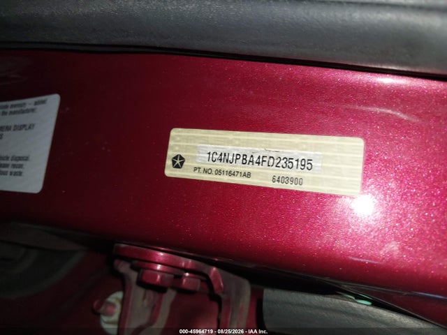 Aukcja sprzedaży 2015 Jeep Patriot Sport, vin: 1C4NJPBA4FD235195, numer aukcji: 45964719