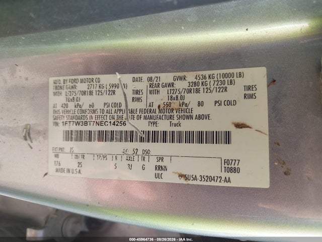 Ford F-350 Xlt 2022 1FT7W3BT7NEC14256 Image 9