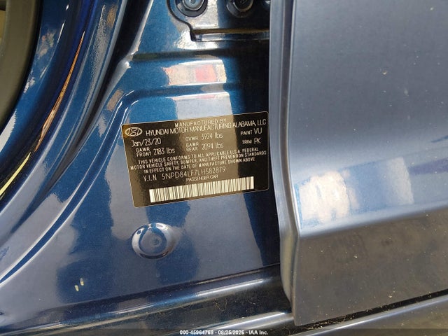 Aukcja sprzedaży 2020 Hyundai Elantra Sel, vin: 5NPD84LF7LH582879, numer aukcji: 45964768