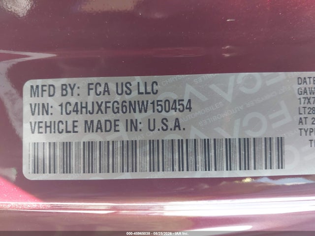 1C4HJXFG6NW150454 Jeep Wrangler Unlimited Rubicon 4x4