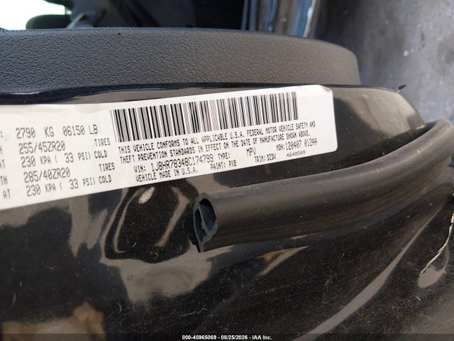 45965069 :رقم المزاد ، 1J8HR78348C174799 vin ، 2008 Jeep Grand Cherokee Srt8 مزاد بيع
