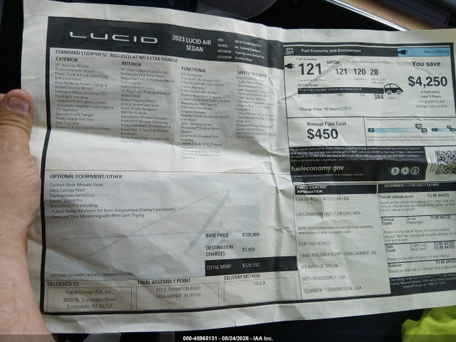Lucid Air Touring 2023 50EA1TEA9PA002317 Image 19