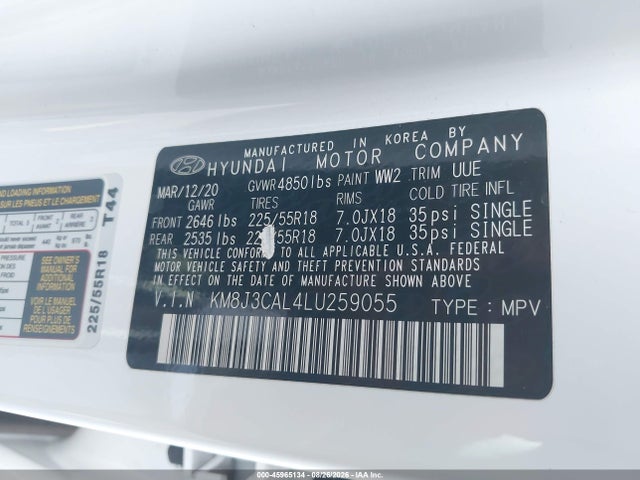 Hyundai Tucson Ultimate 2020 KM8J3CAL4LU259055 Image 9