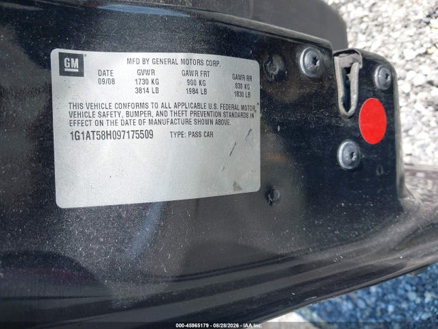 Продаж на аукціоні авто 2009 Chevrolet Cobalt Lt, vin: 1G1AT58H097175509, номер лоту: 45965179