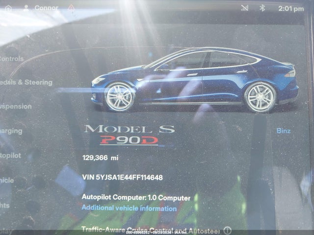 Продажа на аукционе авто 2015 Tesla Model S 85d/p85d, vin: 5YJSA1E44FF114648, номер лота: 45965252