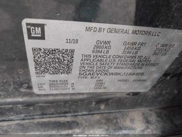 Buick Enclave Awd Avenir 2019 5GAEVCKW8KJ188405 Image 9
